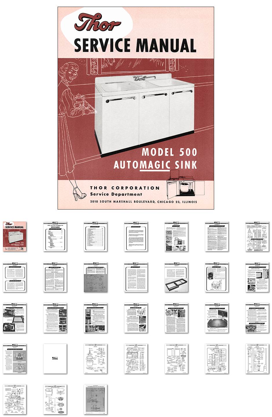 Washer Dryer Library-Thor Automatic Sink Service Manual for Lustron Homes