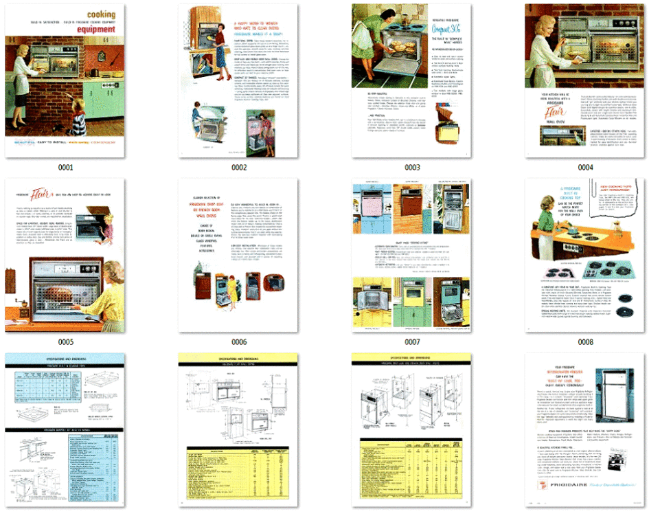 Kitchen Range Library-1958 GM Frigidaire 40 and 30 inch Electric Range Line  Brochures