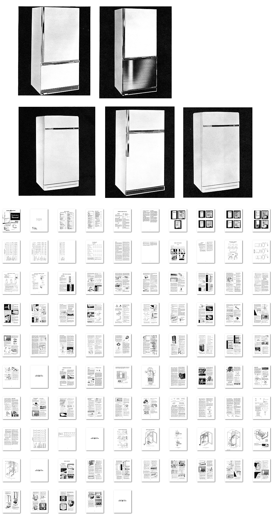 Refrigerator/Freezer Library-1958 General Electric ... ge fan motor wiring diagram 