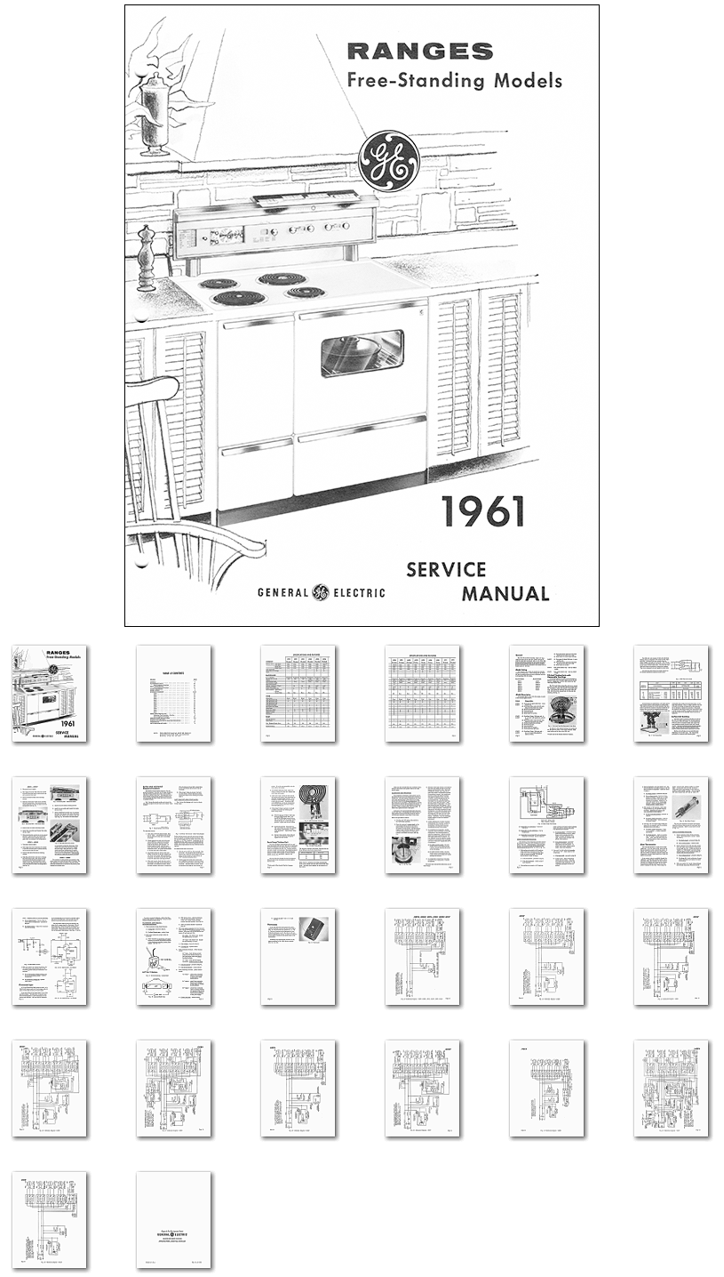 Kitchen Range Library-1961 General Electric Range-Oven ... light wiring diagram for kitchen 