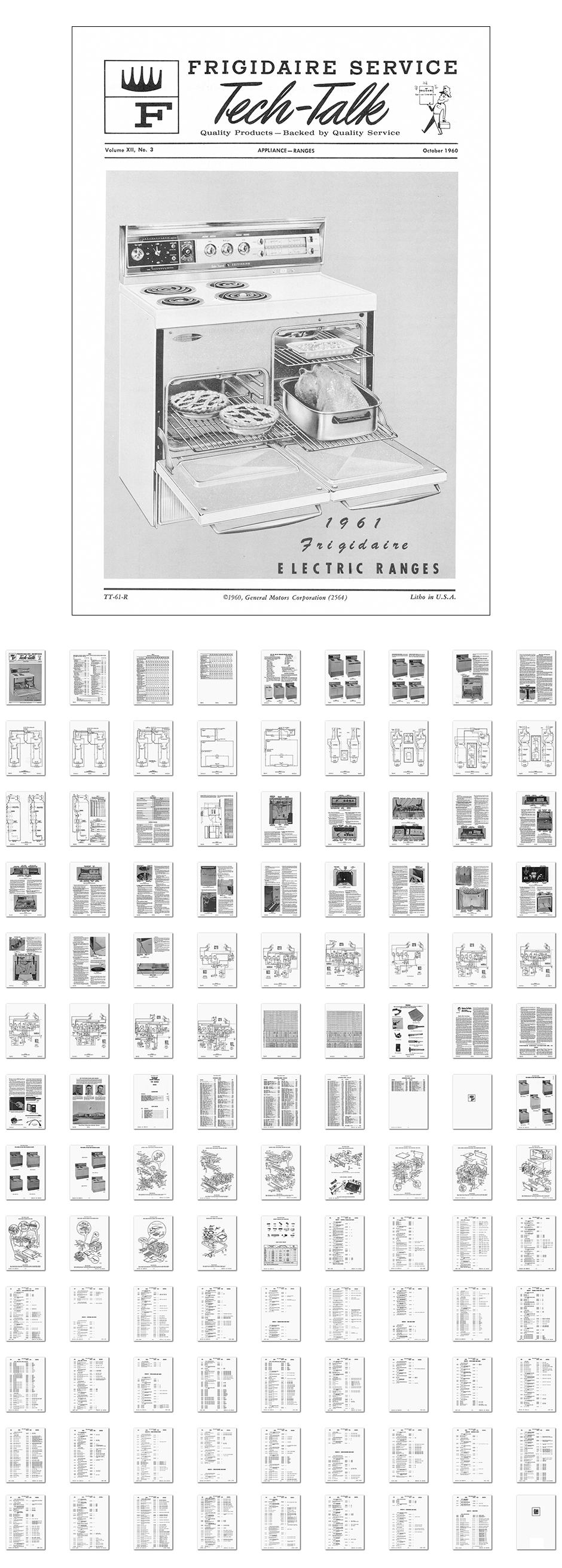 Kitchen Range Library-1960 Frigidaire 40 Inch Electric Range Owners Manual