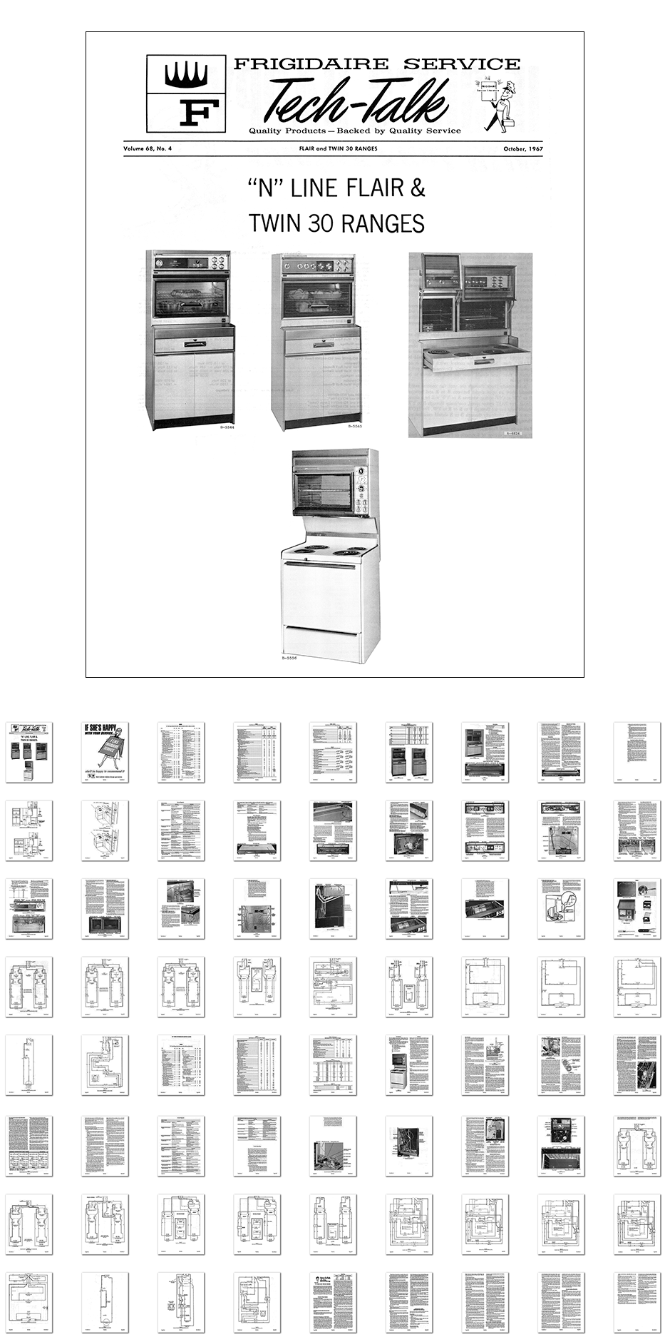 Kitchen Range Library1968 Frigidaire Flair and Twin30 Electric Range