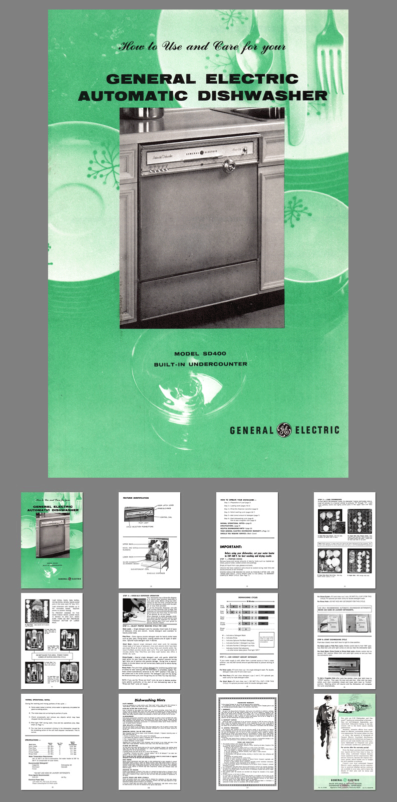 General electric hot sale dishwasher models