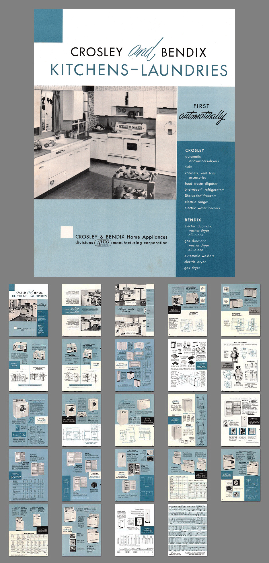 Appliance Library 1955 Bendix And Crosley Appliance Catalog