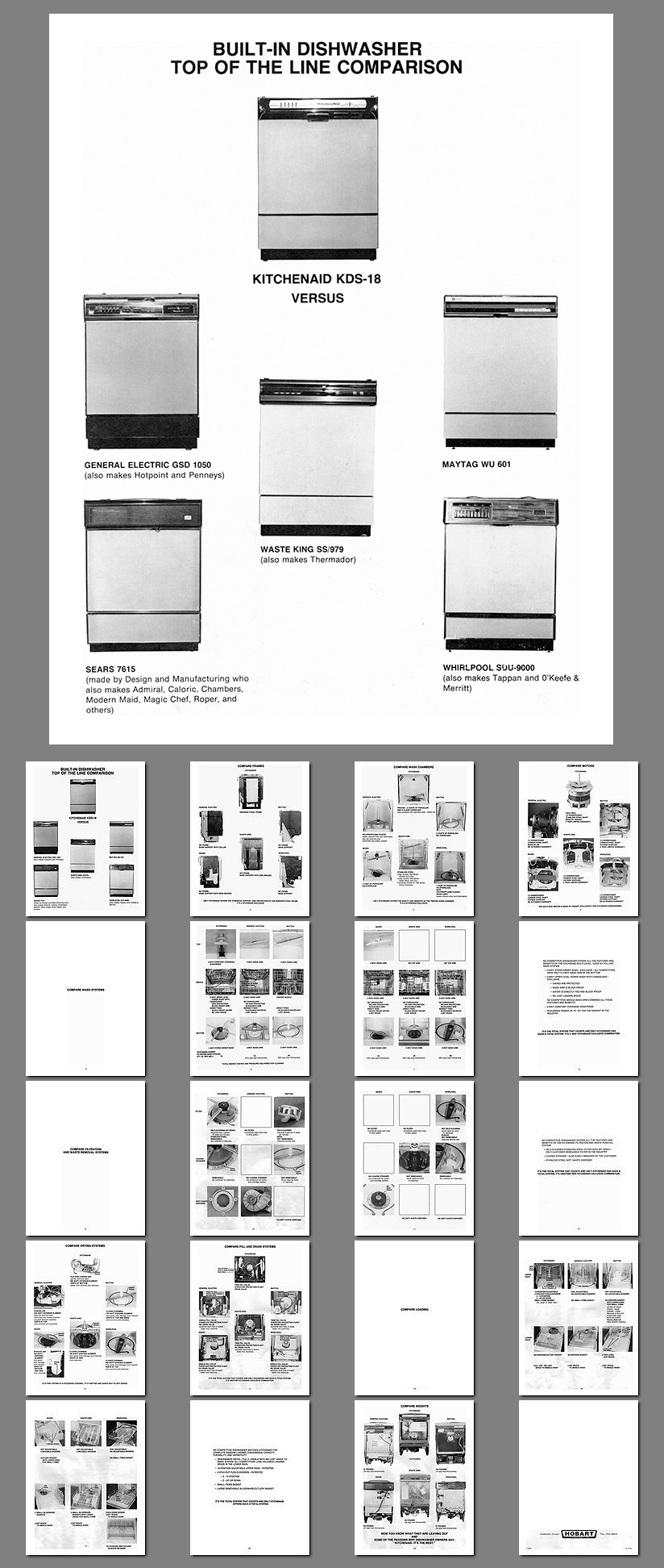 kitchenaid dishwasher comparison