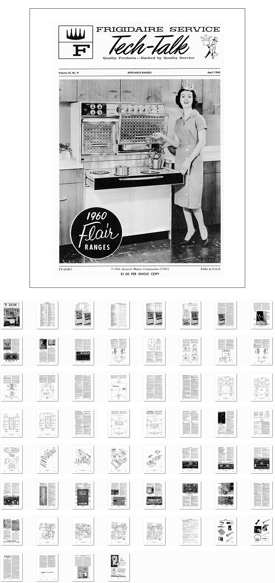 Kitchen Range Library-1958 GM Frigidaire 40 and 30 inch Electric Range Line  Brochures