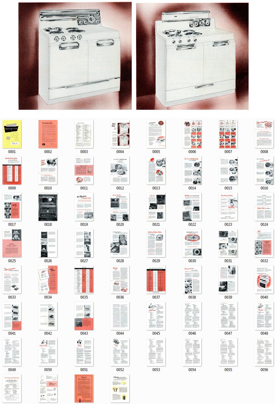 Kitchen Range Library-1958 GM Frigidaire 40 and 30 inch Electric Range Line  Brochures